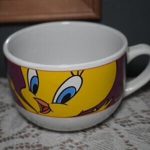Looney Tunes Gibson Vintage "Tweety Bird" Warner Bros Cereal Coffee Mug 6 Inch